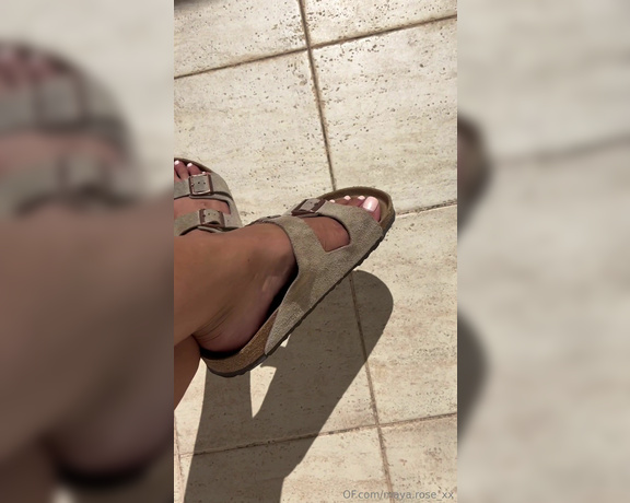 Maya Rose aka mayarose_xx Foot Fetish - 10-08-2024 OnlyFans Video - Let me take you on a walk while Im wearing my birks  youll also get