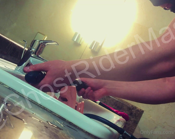 GhostRiderMask aka ghostridermask Femdom - 04-26-2021 OnlyFans Video - Slave washes toys after I fucked him with all these cocks