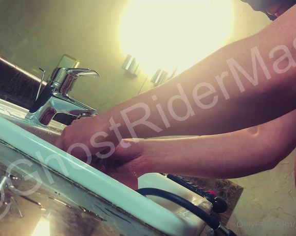 GhostRiderMask aka ghostridermask Femdom - 04-26-2021 OnlyFans Video - Slave washes toys after I fucked him with all these cocks