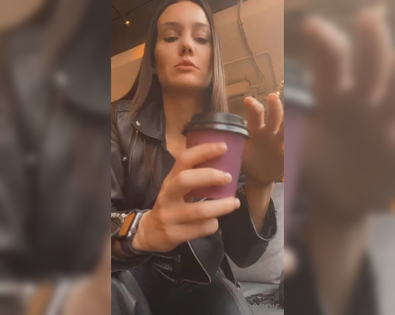 Mistress Zoe Noir aka zoenoir Femdom - 09-27-2022 OnlyFans Video - Your coffee tastes better when I spit in it bitch