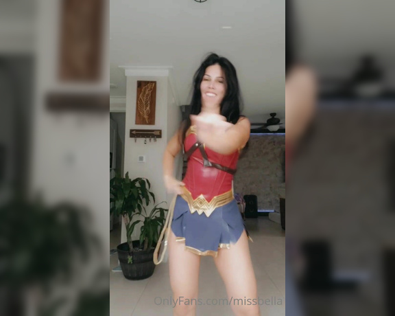 MissBella aka Missbella OnlyFans - When I just got my new wonder woman outfit and was dancing around with the tag and everything look