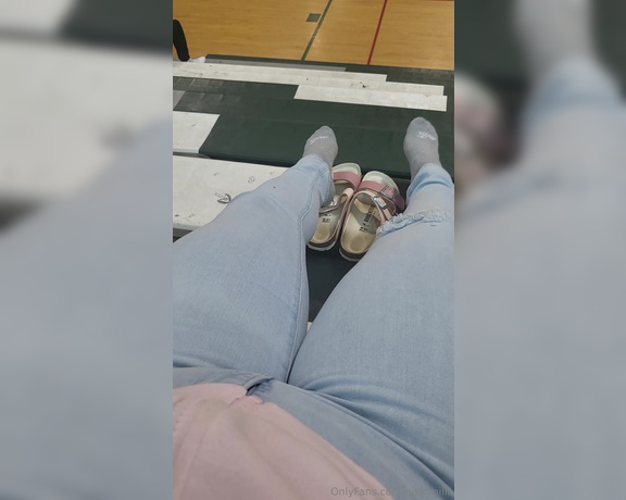 Goddess Nicole aka nicolesgoddesssoles Foot Fetish - 10-06-2023 OnlyFans Video - Just a milf teasing in the bleachers