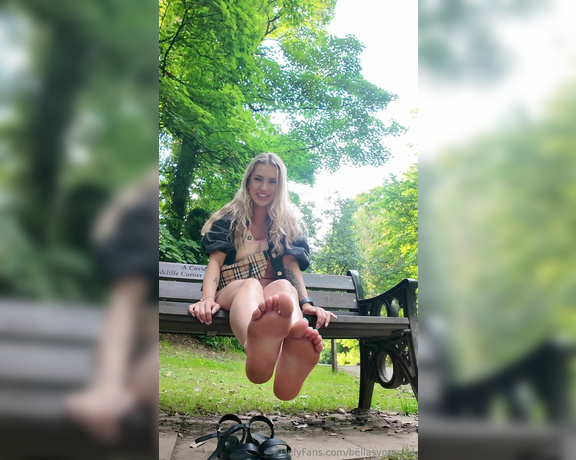 BellaYourgod aka bellasyourgod - 08-11-2024 OnlyFans Video - Would you worship my dirty feet in the park Full video available