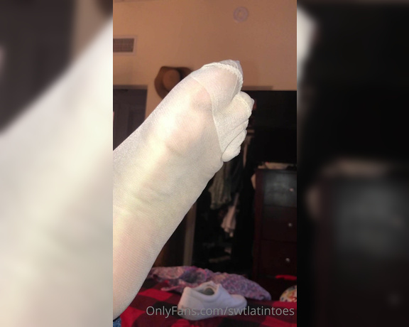 Swtlatintoes aka swtlatintoes - 03-21-2022 OnlyFans Video - Do you like my nylon socks A foot rub with these would feel amazing