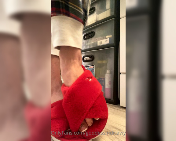 Goddess Indica Wynter aka goddessindicawynter - 03-03-2022 OnlyFans Video - These slippers really make my feet sweat, so I need your assistance