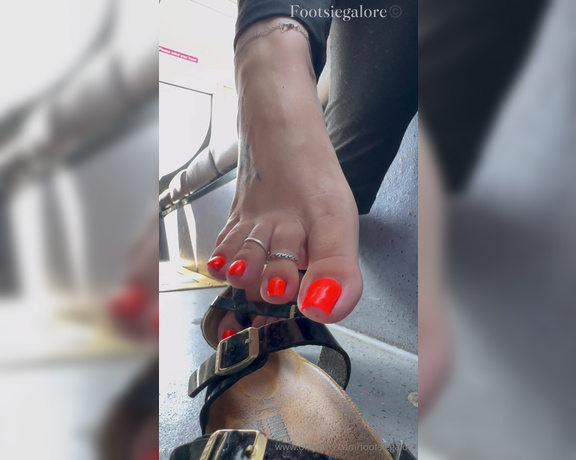 Footsie Galore aka footsiegalore - 08-31-2024 OnlyFans Video - Bus trips in my Birkenstocks