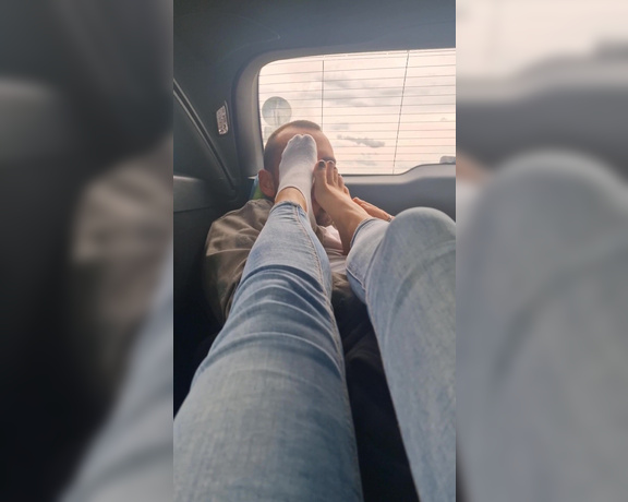 Germangirlnextdoor95 aka germangirlnextdoor95 - 09-25-2024 OnlyFans Video - Footjob in our CAR  first time we do this