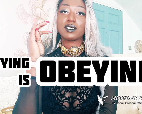 Miss Foxx aka missfoxx - 08-27-2024 OnlyFans Video - Check your inbox for My latest clip _ PAYING IS OBEYING No matter what, you must