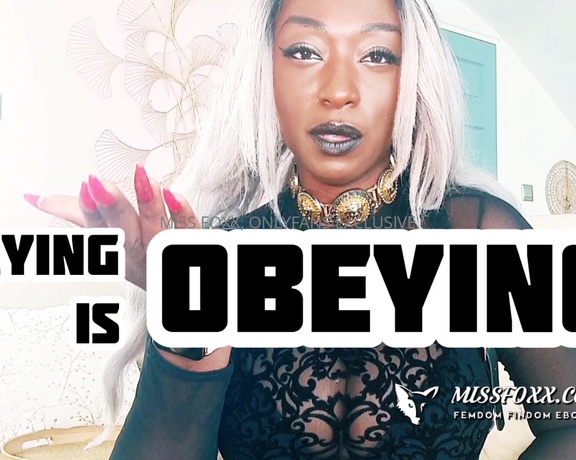 Miss Foxx aka missfoxx - 08-27-2024 OnlyFans Video - Check your inbox for My latest clip _ PAYING IS OBEYING No matter what, you must