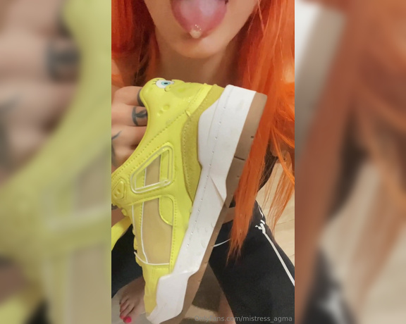 Mistress_Agma aka mistress_agma - 10-16-2023 OnlyFans Video - your tongue was made to wash my sneakers