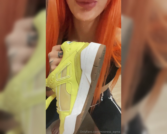 Mistress_Agma aka mistress_agma - 10-16-2023 OnlyFans Video - your tongue was made to wash my sneakers