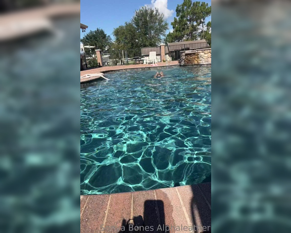 Alpha Leather aka alphaleather - 06-09-2023 OnlyFans Video - A beautiful day for a dip in the pool And yes, I am completely naked Except