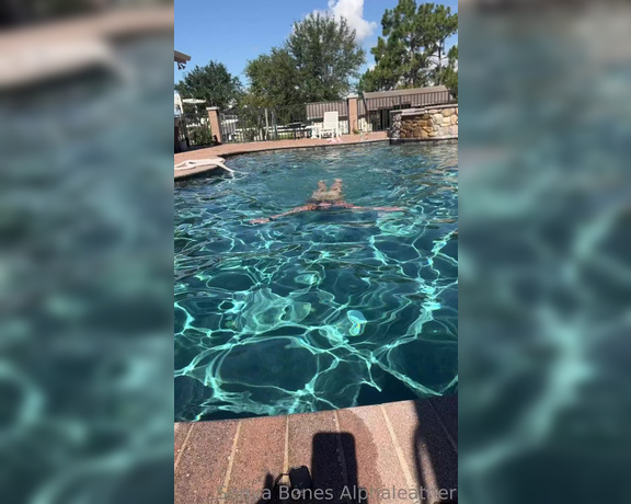 Alpha Leather aka alphaleather - 06-09-2023 OnlyFans Video - A beautiful day for a dip in the pool And yes, I am completely naked Except