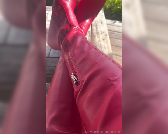 Alpha Leather aka alphaleather - 12-27-2023 OnlyFans Video - red boots for the win