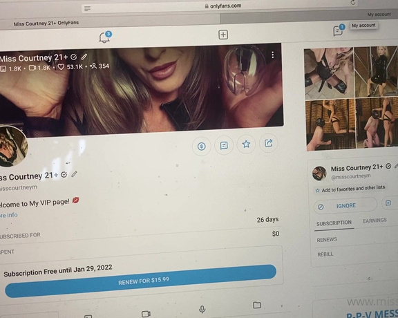 Miss Courtney aka Misscourtneym OnlyFans - Video 1 to show how to have rebill on to receive extra content