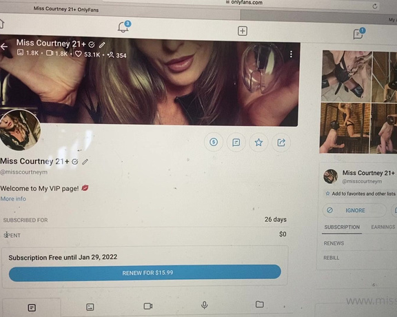 Miss Courtney aka Misscourtneym OnlyFans - Video 1 to show how to have rebill on to receive extra content
