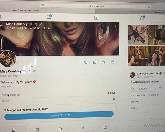Miss Courtney aka Misscourtneym OnlyFans - Video 1 to show how to have rebill on to receive extra content