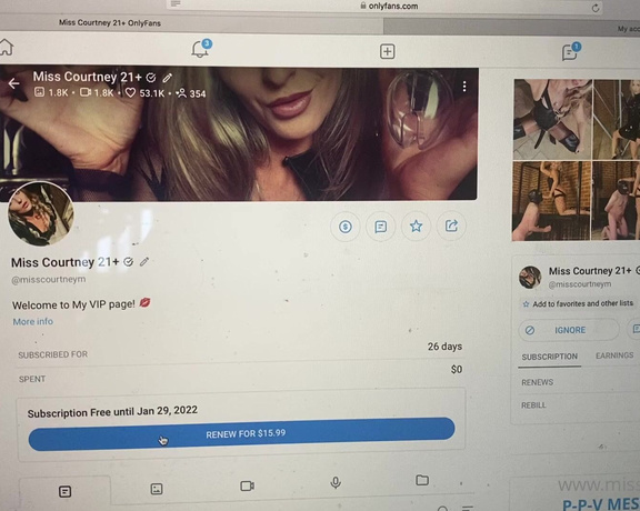 Miss Courtney aka Misscourtneym OnlyFans - Video 1 to show how to have rebill on to receive extra content