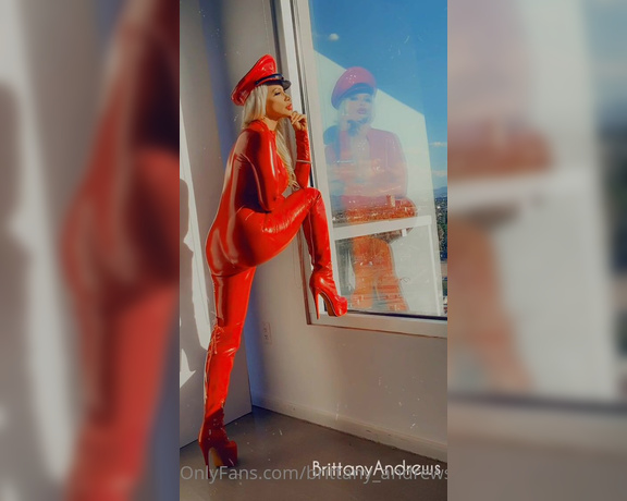 Brittany Andrews aka brittany_andrews - 11-26-2022 OnlyFans Video - Its Fetish Friday _ Latex time  Check Out This Shiny Red Latex Catsuit matched with