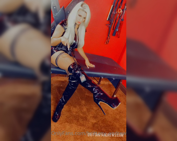 Brittany Andrews aka brittany_andrews - 07-21-2023 OnlyFans Video - Come and get ready to serve Misstress Mommy in Black PVC amp Boots Let me tease