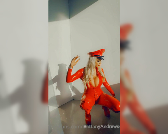 Brittany Andrews aka brittany_andrews - 02-02-2024 OnlyFans Video - Its Fetish Friday _ Latex Time My Naughty Slut Im wearing this Hot Red Latex Catsuit