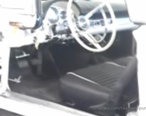 Real Pedal Pumping aka realpedalpumping - 09-03-2022 OnlyFans Video - Lady warms up her classic car with some light feather revs