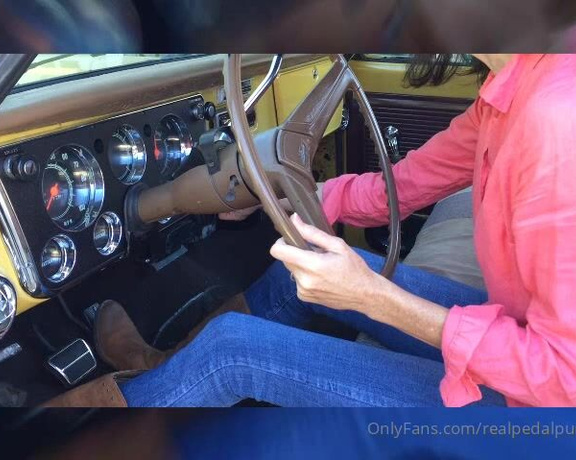 Real Pedal Pumping aka realpedalpumping - 09-15-2022 OnlyFans Video - This country gal shows us a real cold start of her 71 Chevy pickup