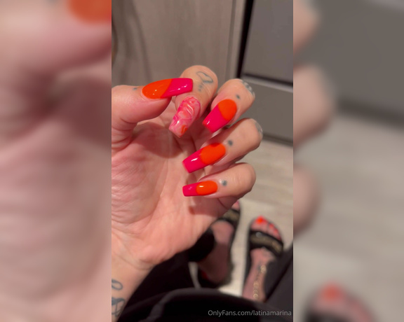 Latina Marina aka latinamarina - 05-23-2024 OnlyFans Video - My new mani pedi is looking candylicious  What do you think Which colour is your