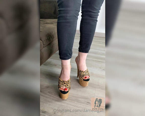 Dame Olga aka dameolgaff - 06-04-2023 OnlyFans Video - 356 My Shoe Collection 009 Leopard Print Cork Wedges I present you my shoe collection