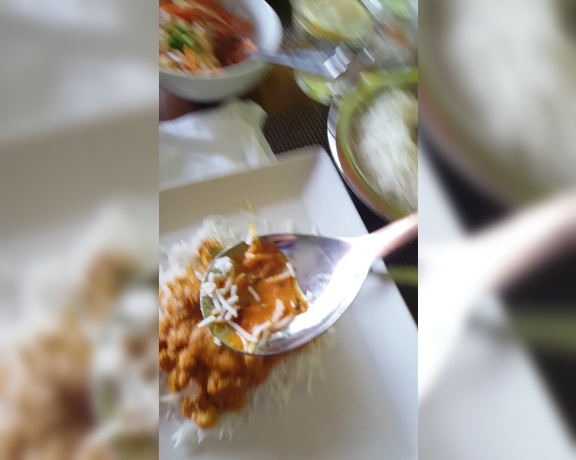 YourGoddessAnna51k aka yourgoddessanna1 - 08-03-2018 OnlyFans Video - Lunch with my loyal slave, hes getting extras off the menu