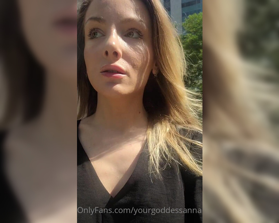 YourGoddessAnna51k aka yourgoddessanna1 - 08-25-2023 OnlyFans Video - Another perfect day, this bitch begged to be walked in the park along my other doggies