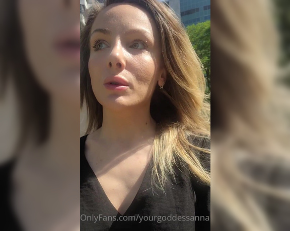 YourGoddessAnna51k aka yourgoddessanna1 - 08-25-2023 OnlyFans Video - Another perfect day, this bitch begged to be walked in the park along my other doggies