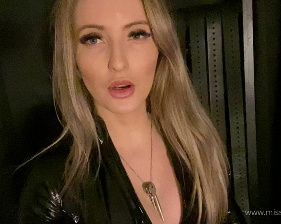 Miss Courtney aka Misscourtneym OnlyFans - Hey… your cock is locked up and the only way you’ll cum again is by My cock fucking your ass… better