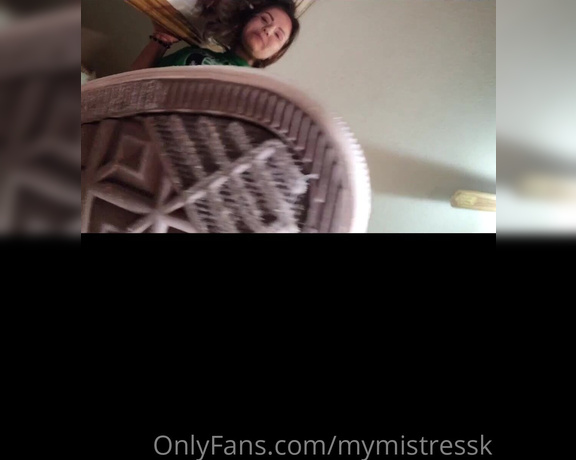 MistressK aka mymistressk - 07-28-2023 OnlyFans Video - Giantess teases and crushes tiny man with Converse sneakers