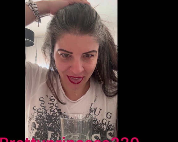 Prettyprincess220 aka prettyprincess220 - 09-27-2023 OnlyFans Video - a lot of saliva after spitting