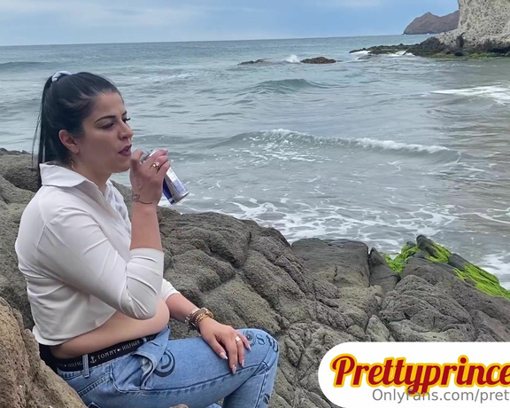 Prettyprincess220 aka prettyprincess220 - 05-16-2024 OnlyFans Video - Smoking and burping on the public beach