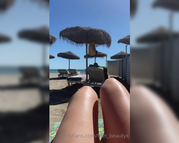 Feet_beautyx aka feet_beautyx - 04-10-2022 OnlyFans Video - Chilling with my friend at the beach and hoping youll come rub sun block in our