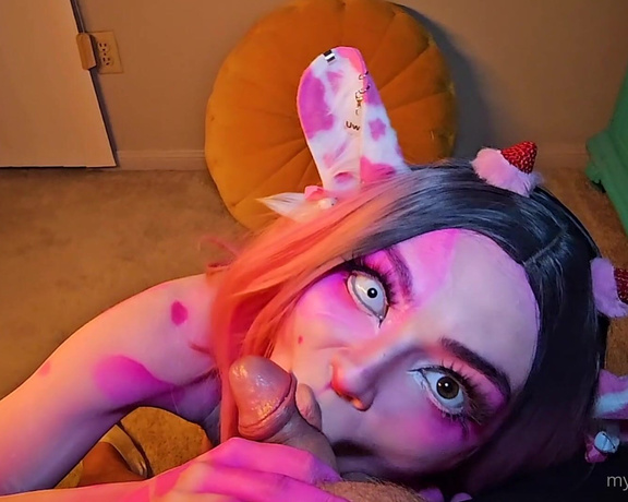 Mypet_monstergirl aka mypetmonstergirl - 11-09-2024 OnlyFans Video - BlowJob and cumshot with Rosie the Cow