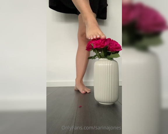 Sarina Jones aka sarinajones - 06-04-2023 OnlyFans Video - POV you are these roses Do you deserve to be trampled by my beautiful feet Do