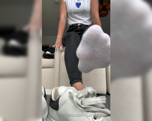 Sarina Jones aka sarinajones - 08-02-2024 OnlyFans Video - Im taking off my Alexander McQueen to show you my white, clean and fresh socks