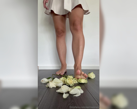 Sarina Jones aka sarinajones - 01-10-2024 OnlyFans Video - You are like these roses You deserve to get trampled by my beautiful soles