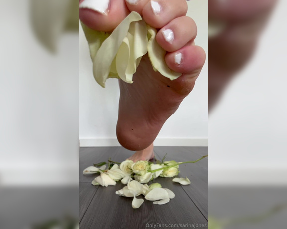 Sarina Jones aka sarinajones - 01-10-2024 OnlyFans Video - You are like these roses You deserve to get trampled by my beautiful soles