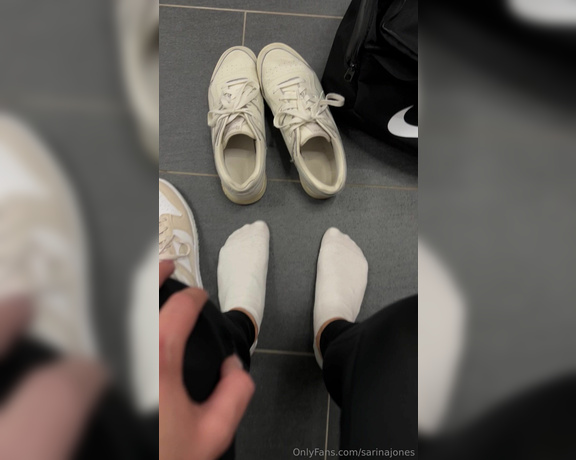 Sarina Jones aka sarinajones - 12-14-2024 OnlyFans Video - Look how sweaty my socks are after the gym