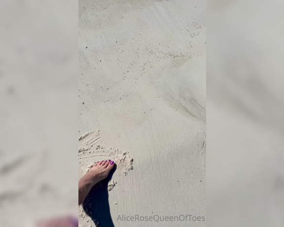 Alice Rose aka alicerosequeenoftoes - 10-21-2022 OnlyFans Video - Join me for a walk on the beach, and then you can help me get all