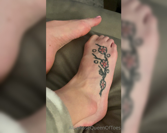 Alice Rose aka alicerosequeenoftoes - 03-07-2023 OnlyFans Video - Just my cold toes sneaking out from underneath a blanket while Im relaxing on the couch