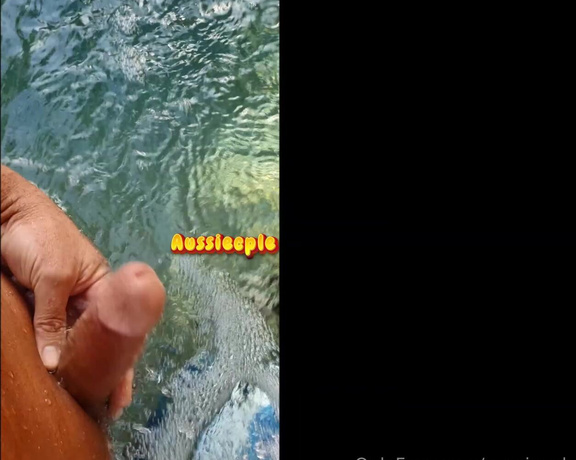 Aussiecple aka aussiecple - 05-06-2024 OnlyFans Video - Flicking and slapping that little water snake