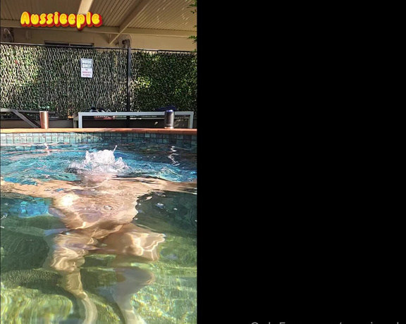 Aussiecple aka aussiecple - 05-22-2024 OnlyFans Video - Love being nude in the pool