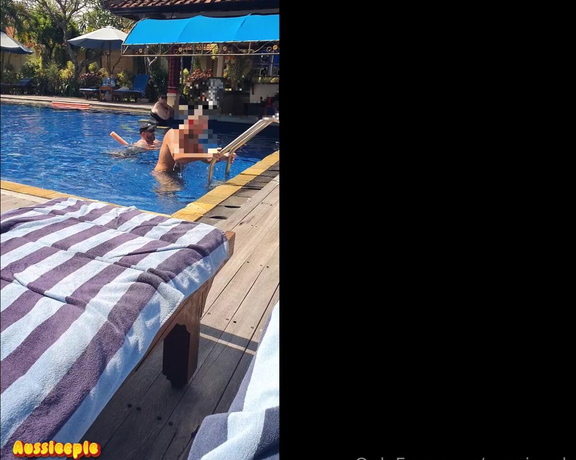 Aussiecple aka aussiecple - 05-18-2024 OnlyFans Video - A locked Mr A getting out of the pool in Bali _ his well bruised ass