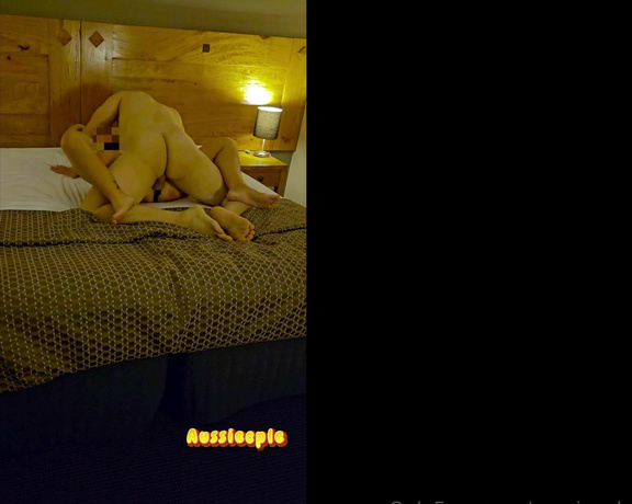 Aussiecple aka aussiecple - 08-26-2024 OnlyFans Video - My legs spread with a stud fucking me hard in front of my naked locked with