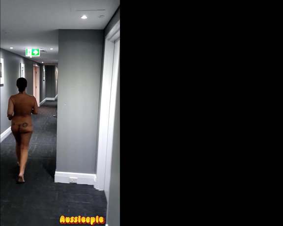 Aussiecple aka aussiecple - 08-30-2024 OnlyFans Video - From the archives _ Doing a nudie run in the hotel